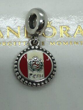 ✨🔥Pandora Peru Flag Charm S925 Silver with box